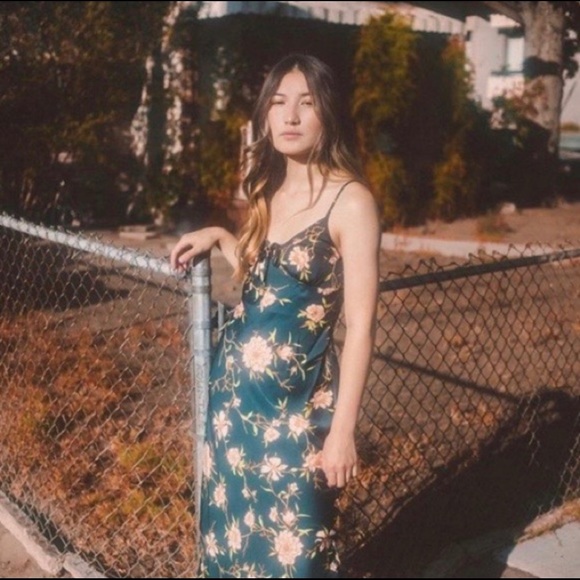 ISO (in search of) UO Betsy Floral Satin Midi Dress - Picture 2 of 4